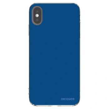 Picasee silikonski prozorni ovitek za Apple iPhone XS Max - Navy Blue