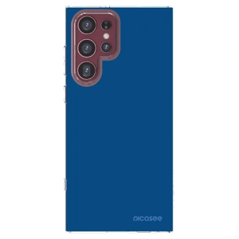 Picasee silikonski prozorni ovitek za Samsung Galaxy S22 Ultra 5G - Navy Blue