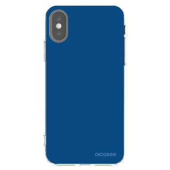 Picasee silikonski prozorni ovitek za Apple iPhone X/XS - Navy Blue