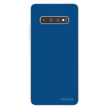 Picasee silikonski prozorni ovitek za Samsung Galaxy S10 Plus G975 - Navy Blue