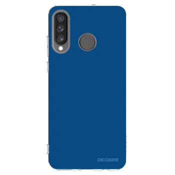 Picasee silikonski prozorni ovitek za Huawei P30 Lite - Navy Blue