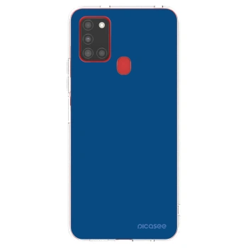 Picasee silikonski prozorni ovitek za Samsung Galaxy A21s - Navy Blue