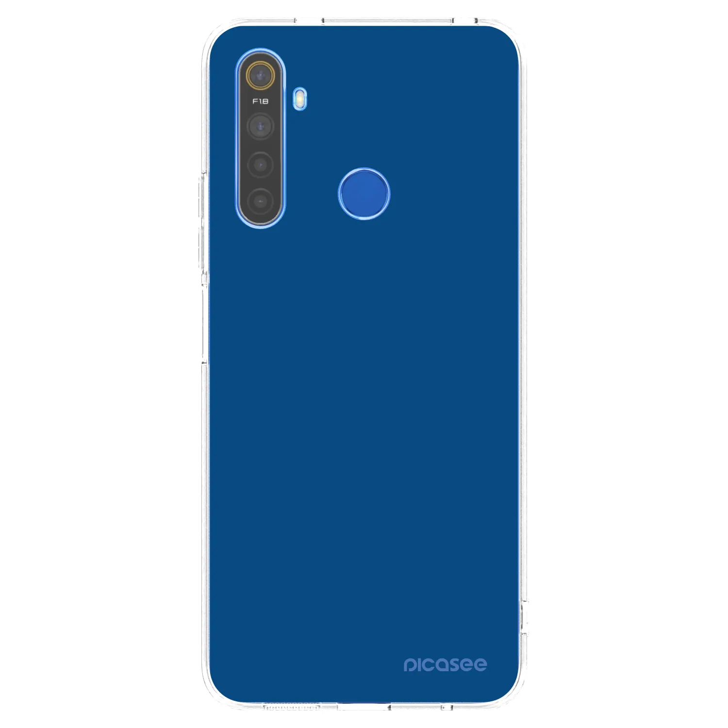 Picasee silikonski prozorni ovitek za Realme 5 - Navy Blue