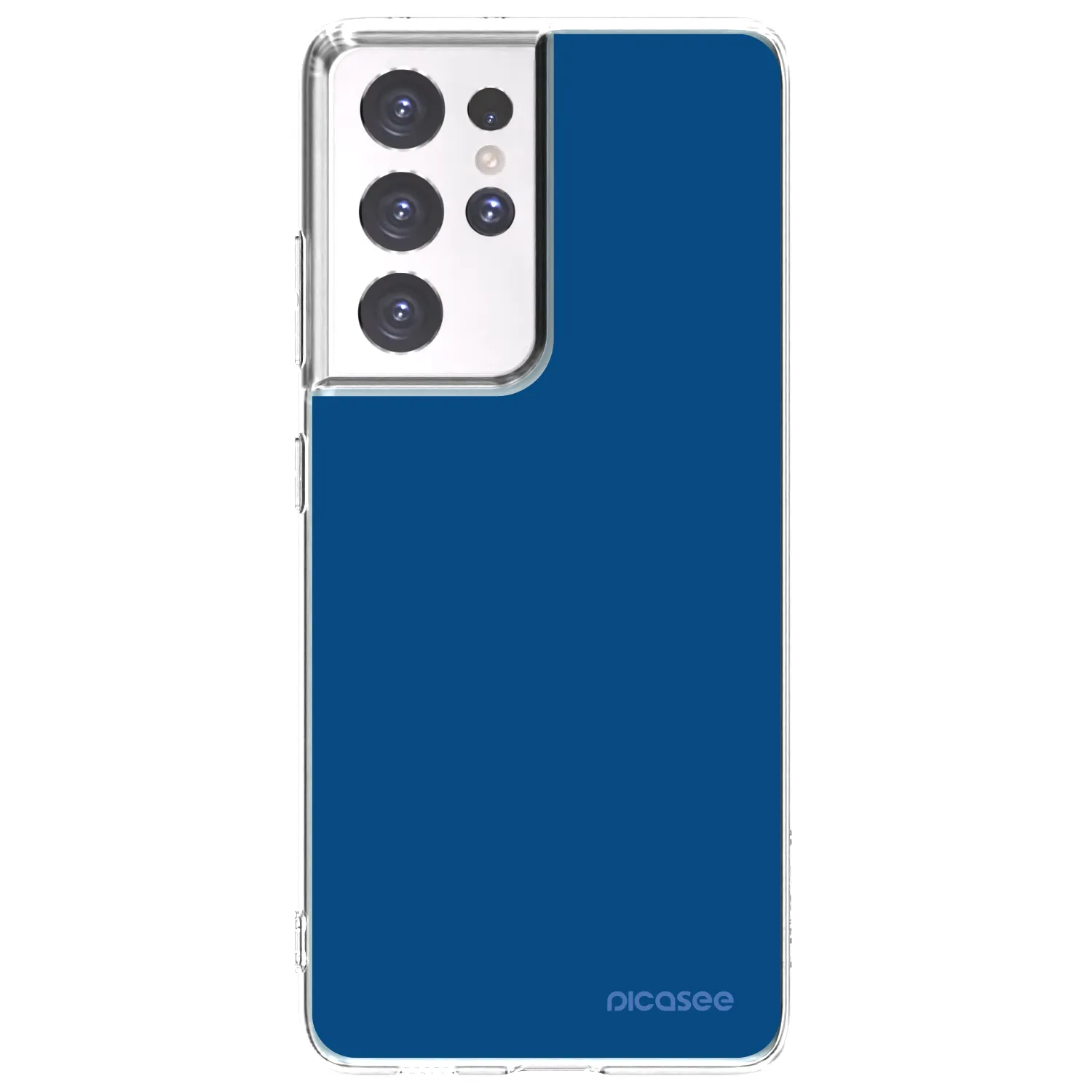 Picasee silikonski prozorni ovitek za Samsung Galaxy S21 Ultra 5G G998B - Navy Blue