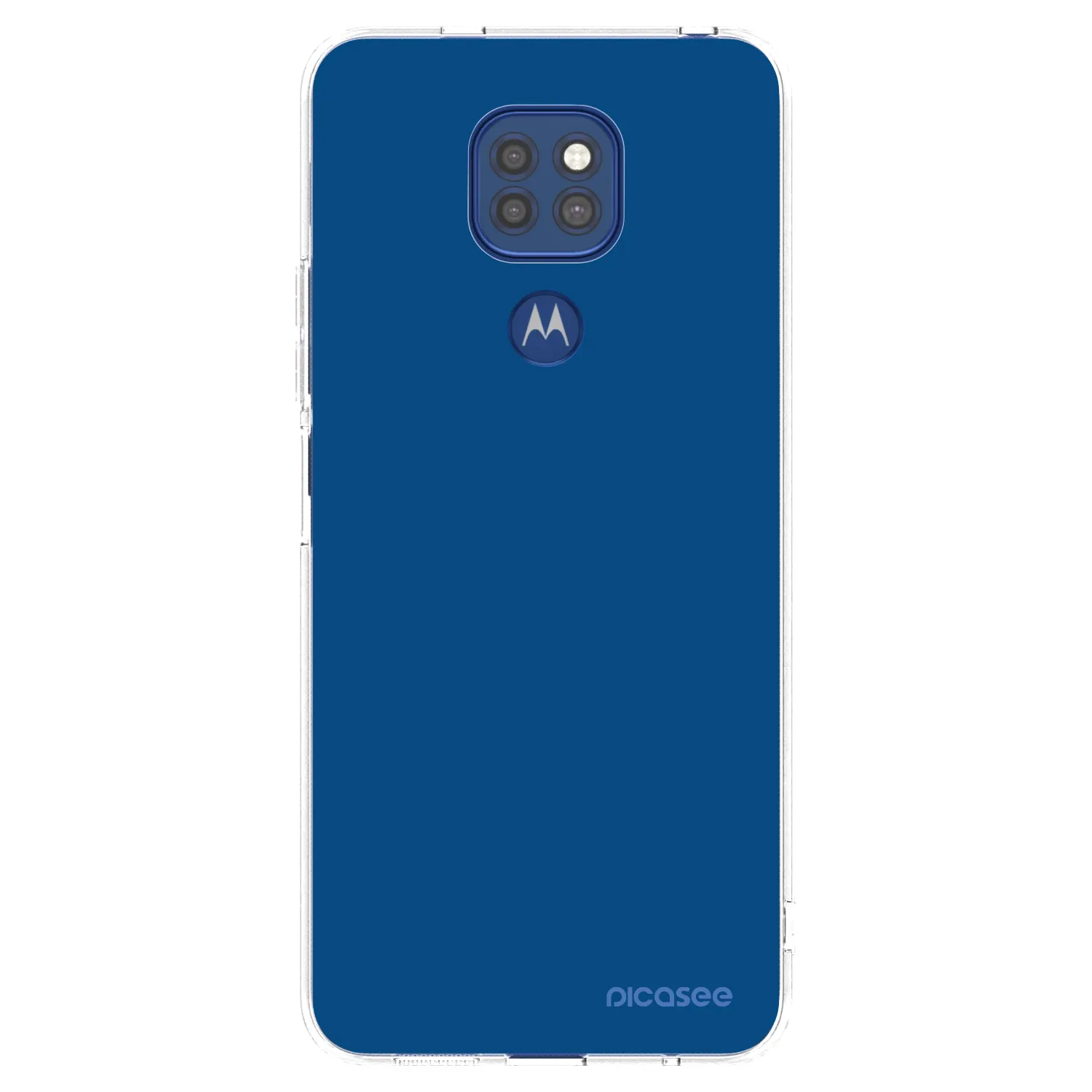 Picasee silikonski prozorni ovitek za Motorola Moto G9 Play - Navy Blue