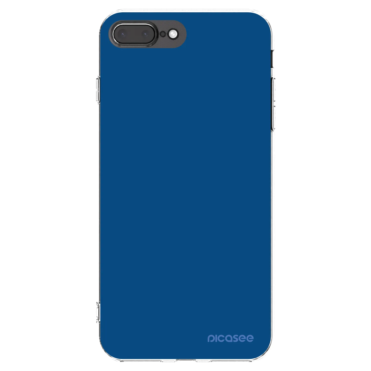 Picasee silikonski prozorni ovitek za Apple iPhone 8 Plus - Navy Blue