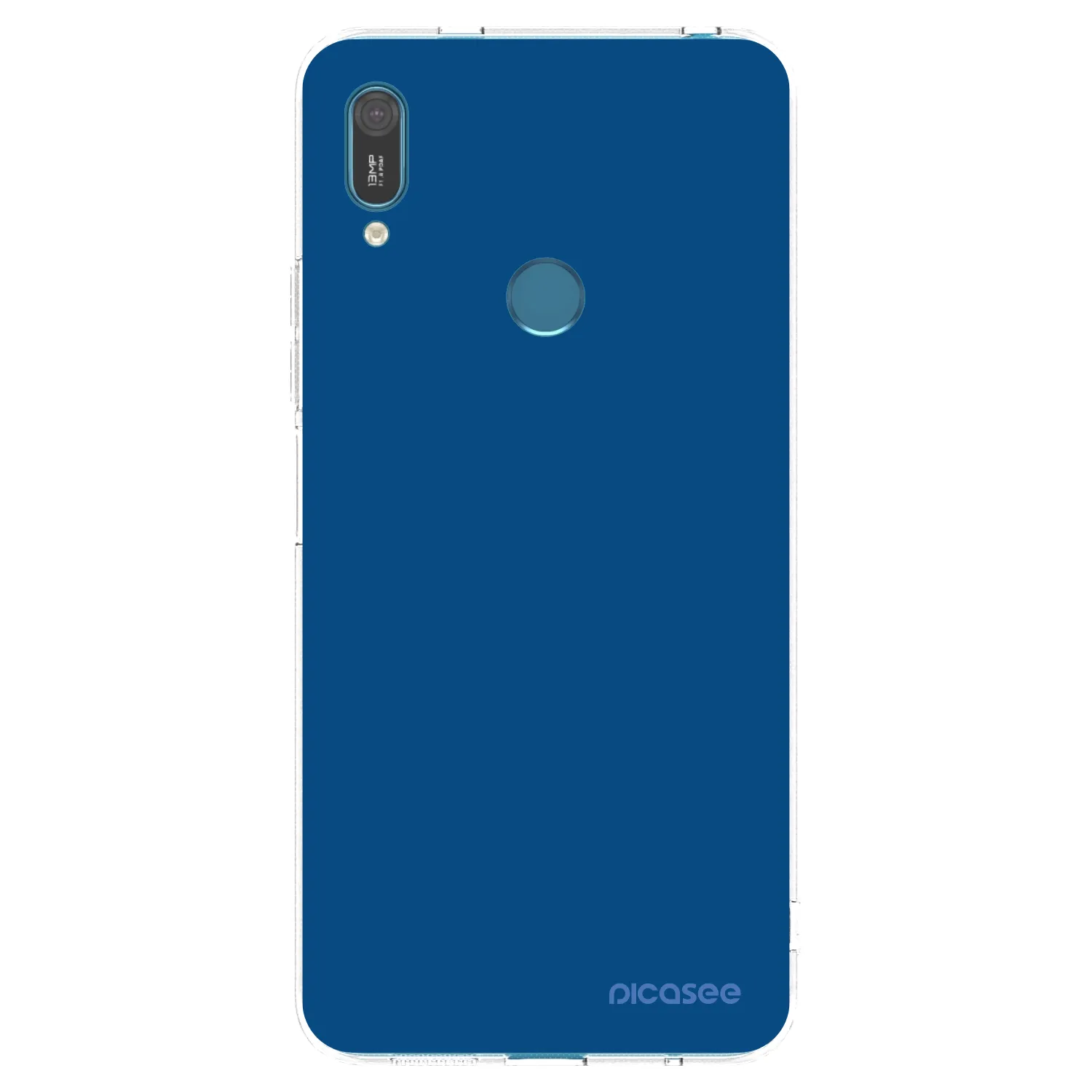 Picasee silikonski prozorni ovitek za Huawei Y7 2019 - Navy Blue
