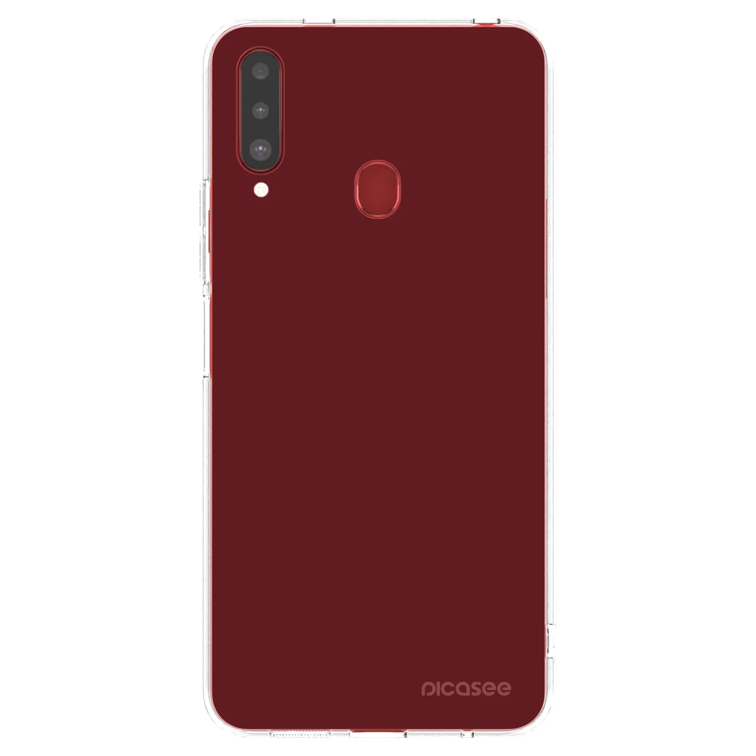 Picasee silikonski prozorni ovitek za Samsung Galaxy A20s - Red Bliss