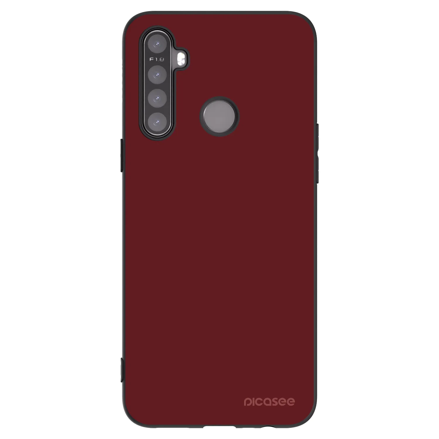 Picasee silikonski črni ovitek za Realme 5 - Red Bliss