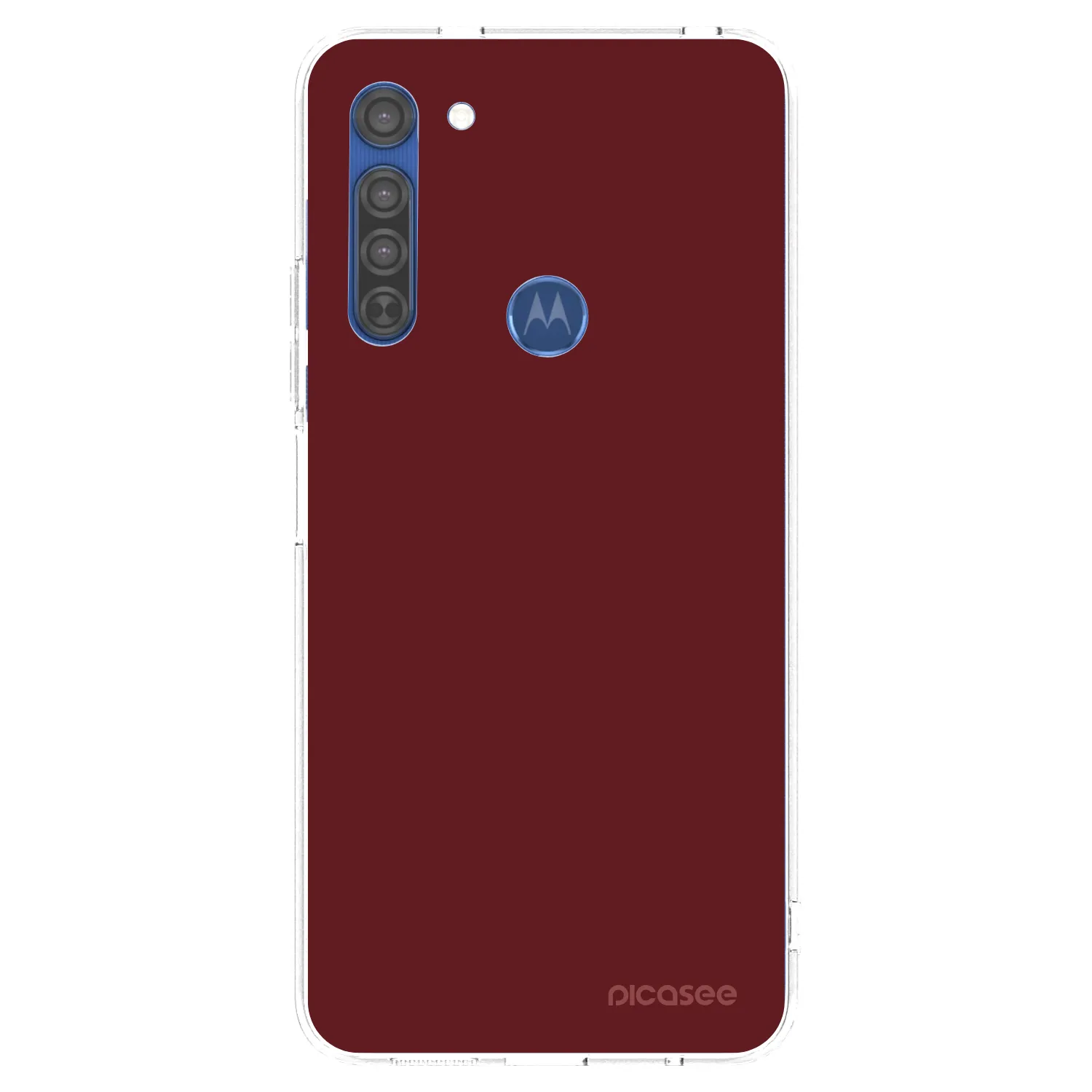 Picasee silikonski prozorni ovitek za Motorola Moto G8 - Red Bliss