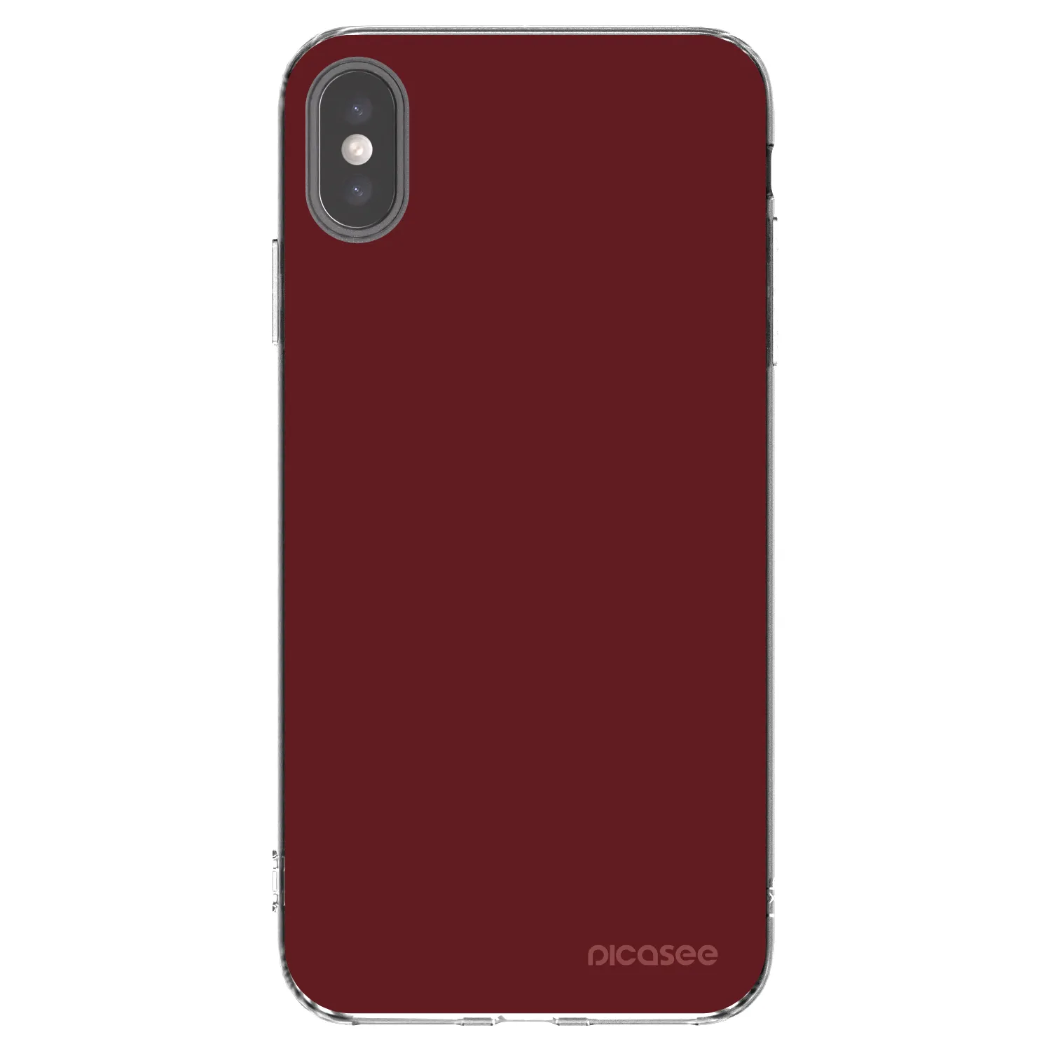 Picasee silikonski prozorni ovitek za Apple iPhone XS Max - Red Bliss