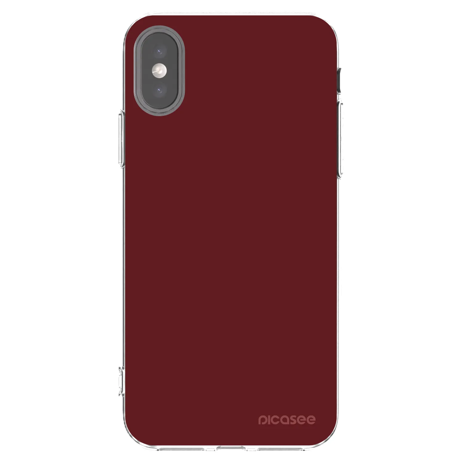 Picasee silikonski prozorni ovitek za Apple iPhone X/XS - Red Bliss