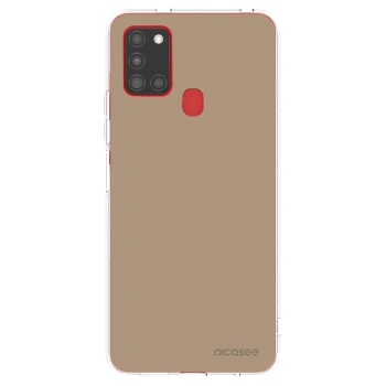 Picasee silikonski prozorni ovitek za Samsung Galaxy A21s - Soft Sand
