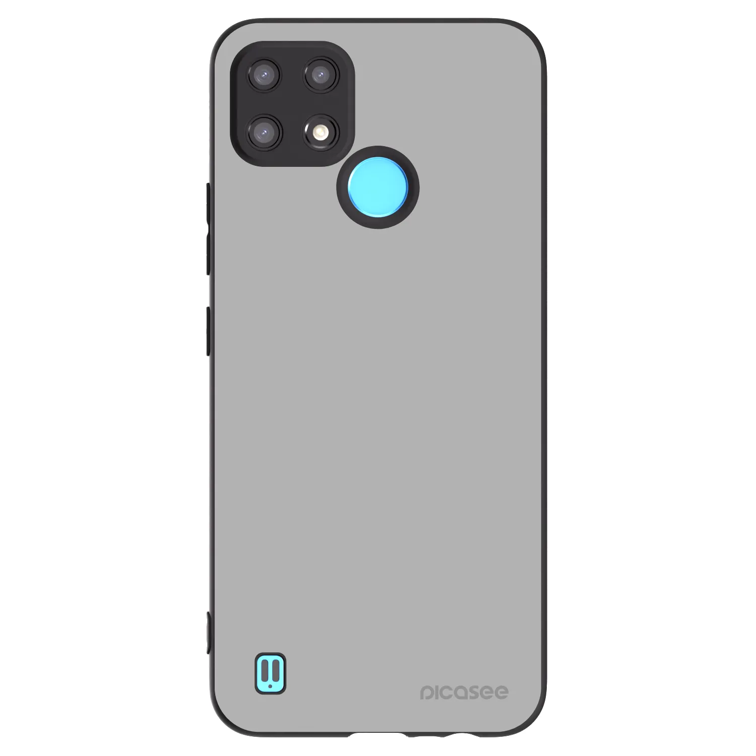 Picasee silikonski črni ovitek za Realme C21 - Stone