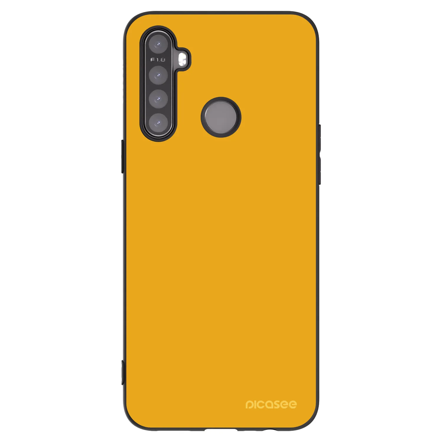 Picasee silikonski črni ovitek za Realme 5 - Sun