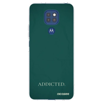 Picasee silikonski prozorni ovitek za Motorola Moto G9 Play - Addicted