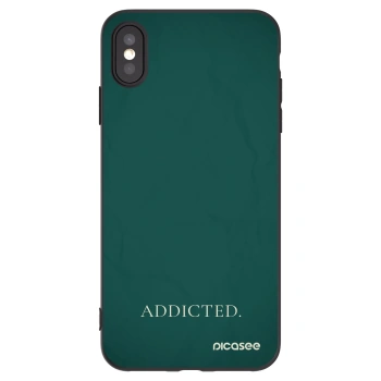 Picasee silikonski črni ovitek za Apple iPhone XS Max - Addicted