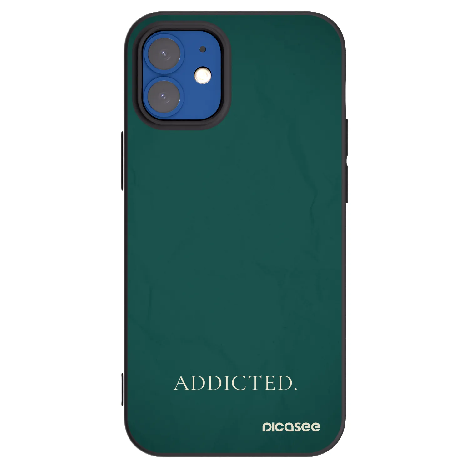 Picasee silikonski črni ovitek za Apple iPhone 12 mini - Addicted