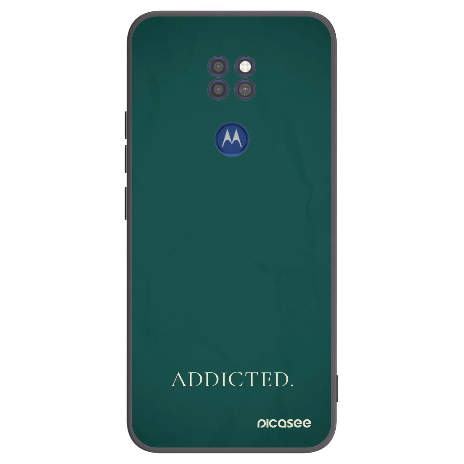 Picasee silikonski črni ovitek za Motorola Moto G9 Play - Addicted