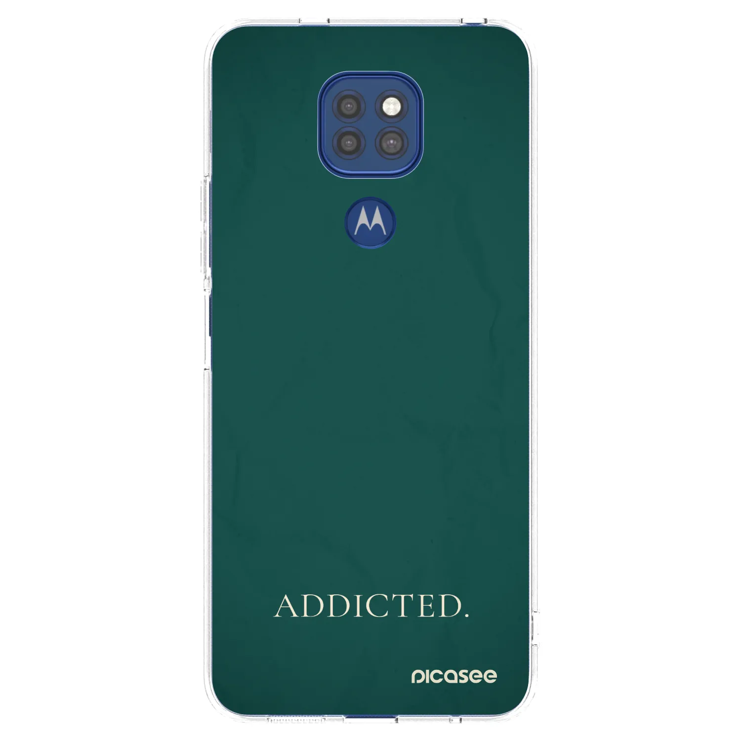Picasee silikonski prozorni ovitek za Motorola Moto G9 Play - Addicted