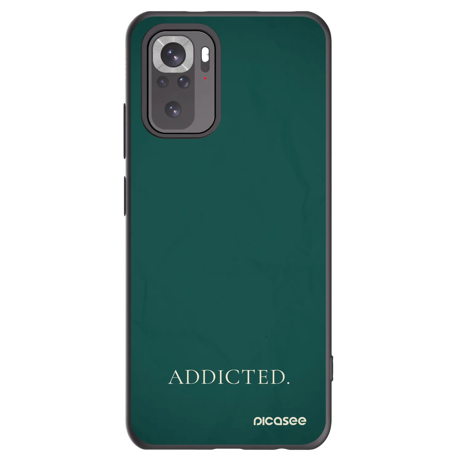 Picasee silikonski črni ovitek za Xiaomi Redmi Note 10 - Addicted