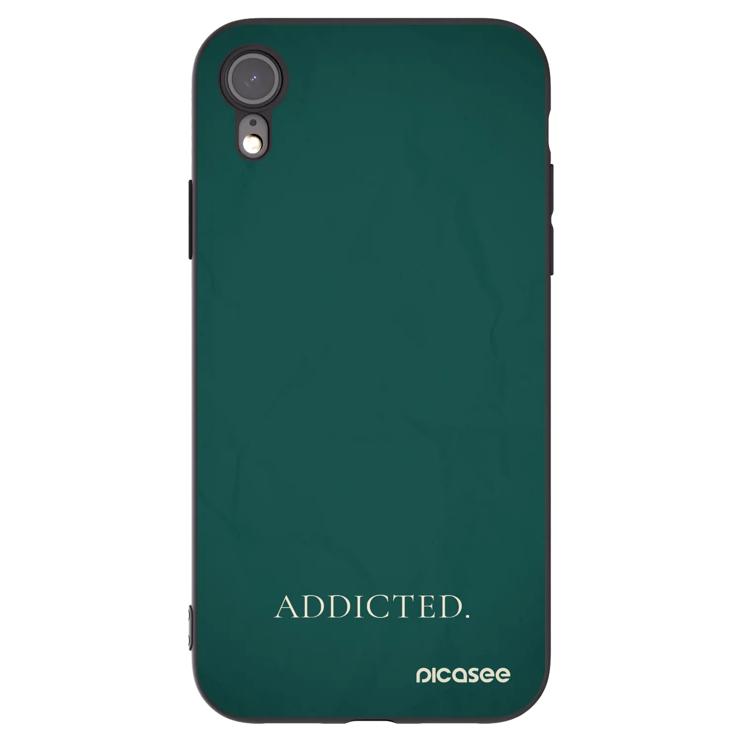 Picasee silikonski črni ovitek za Apple iPhone XR - Addicted