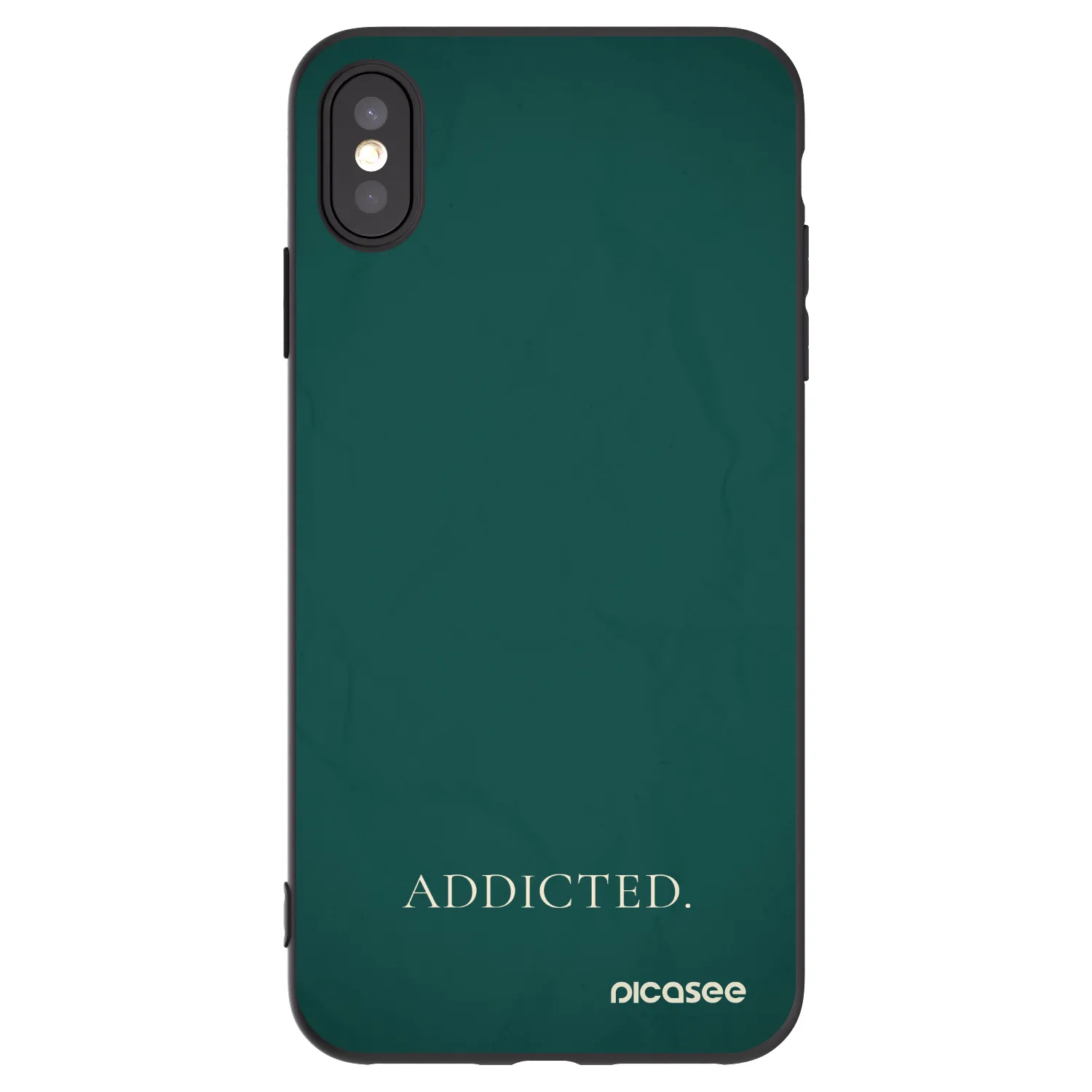 Picasee silikonski črni ovitek za Apple iPhone XS Max - Addicted