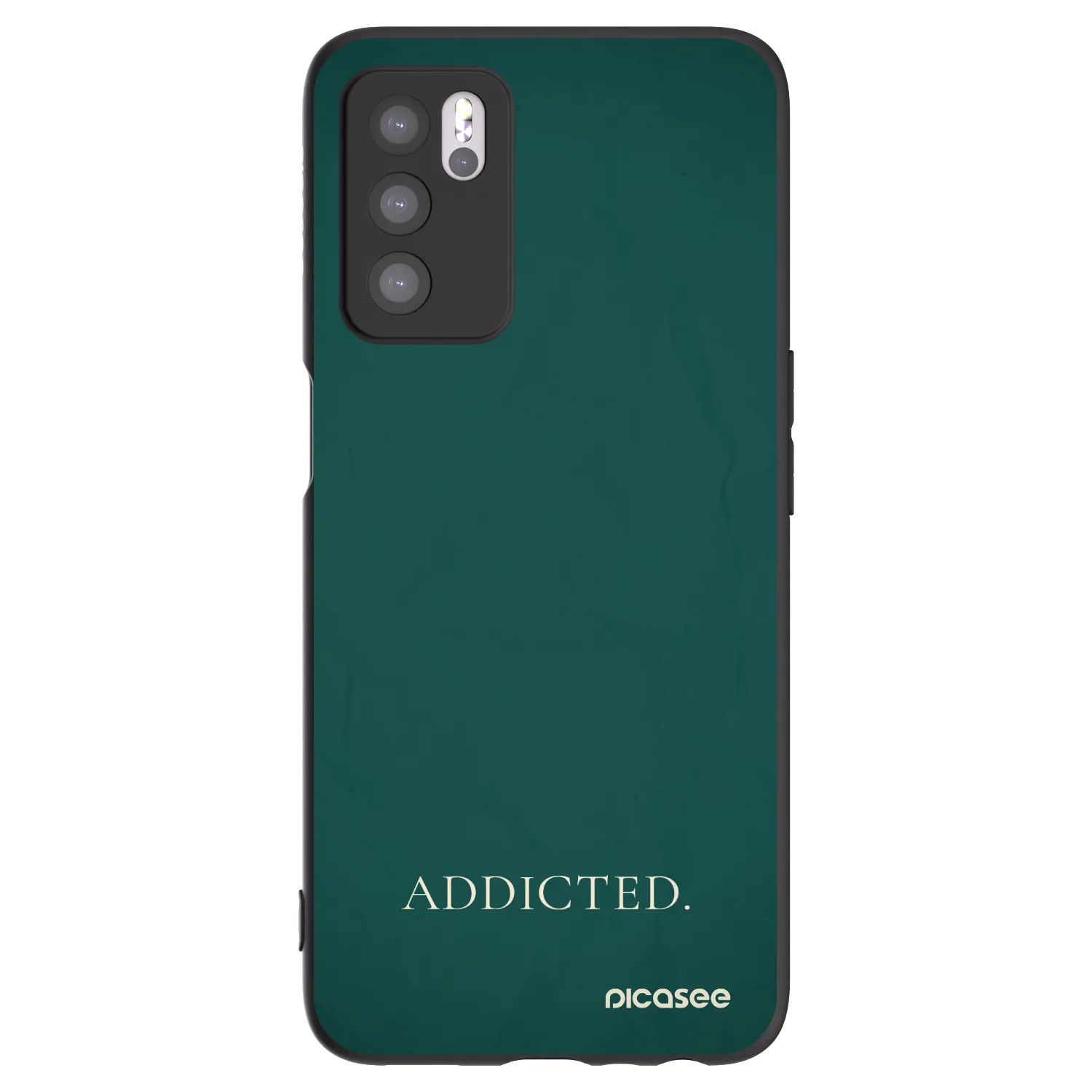 Picasee silikonski črni ovitek za OPPO A16 - Addicted