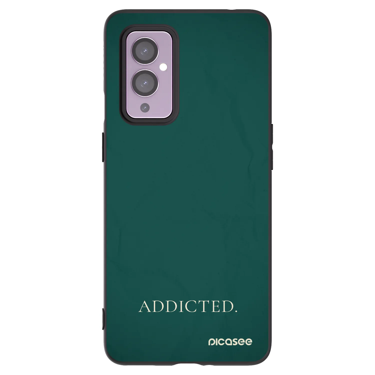 Picasee silikonski črni ovitek za OnePlus 9 - Addicted