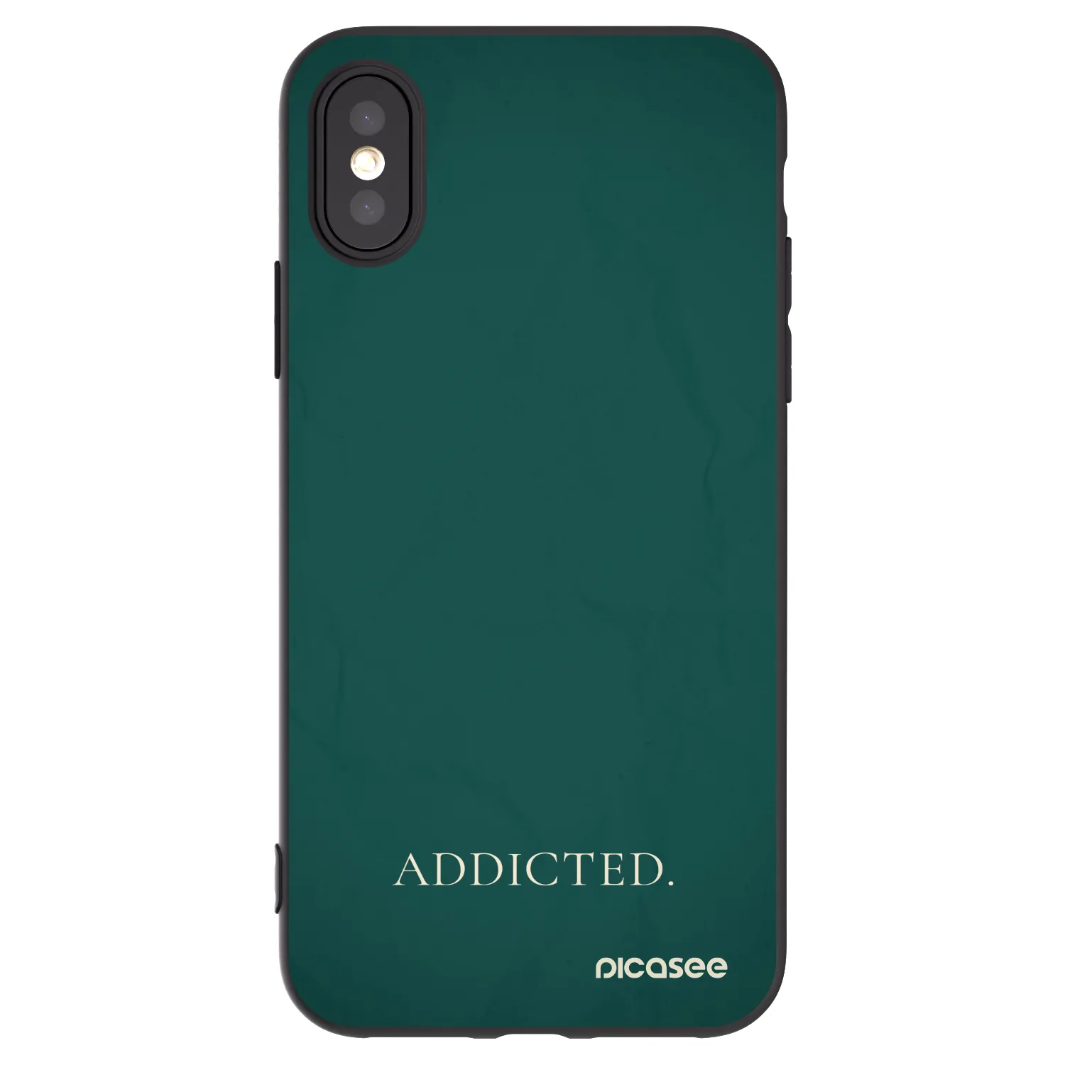 Picasee silikonski črni ovitek za Apple iPhone X/XS - Addicted
