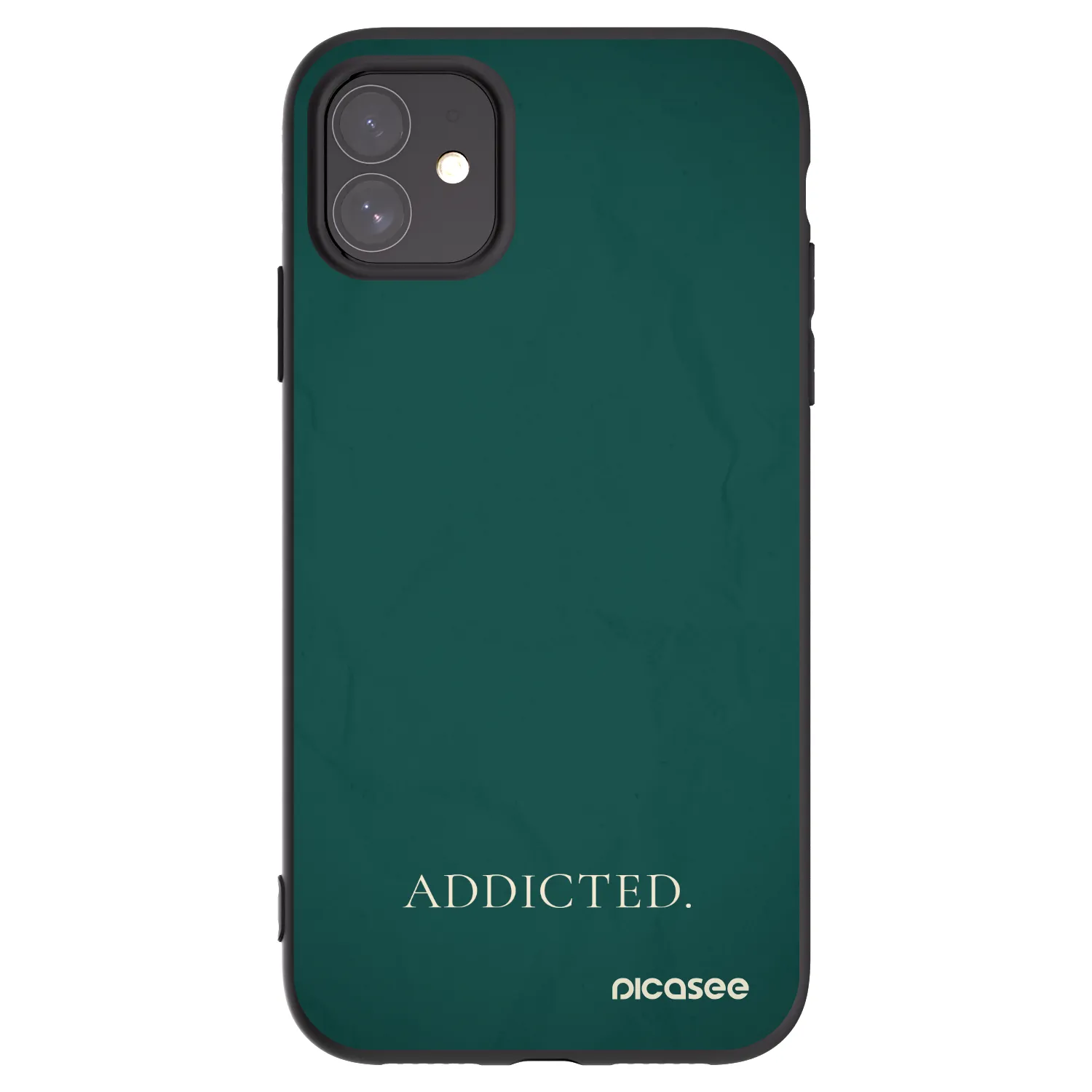 Picasee silikonski črni ovitek za Apple iPhone 11 - Addicted