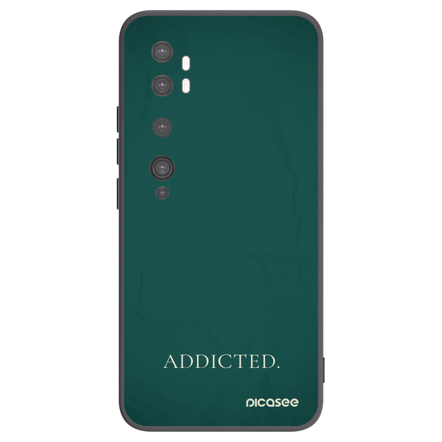 Picasee silikonski črni ovitek za Xiaomi Mi Note 10 (Pro) - Addicted