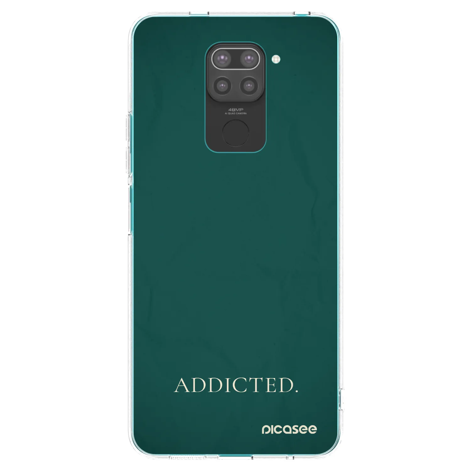 Picasee silikonski črni ovitek za Xiaomi Redmi Note 9 - Addicted