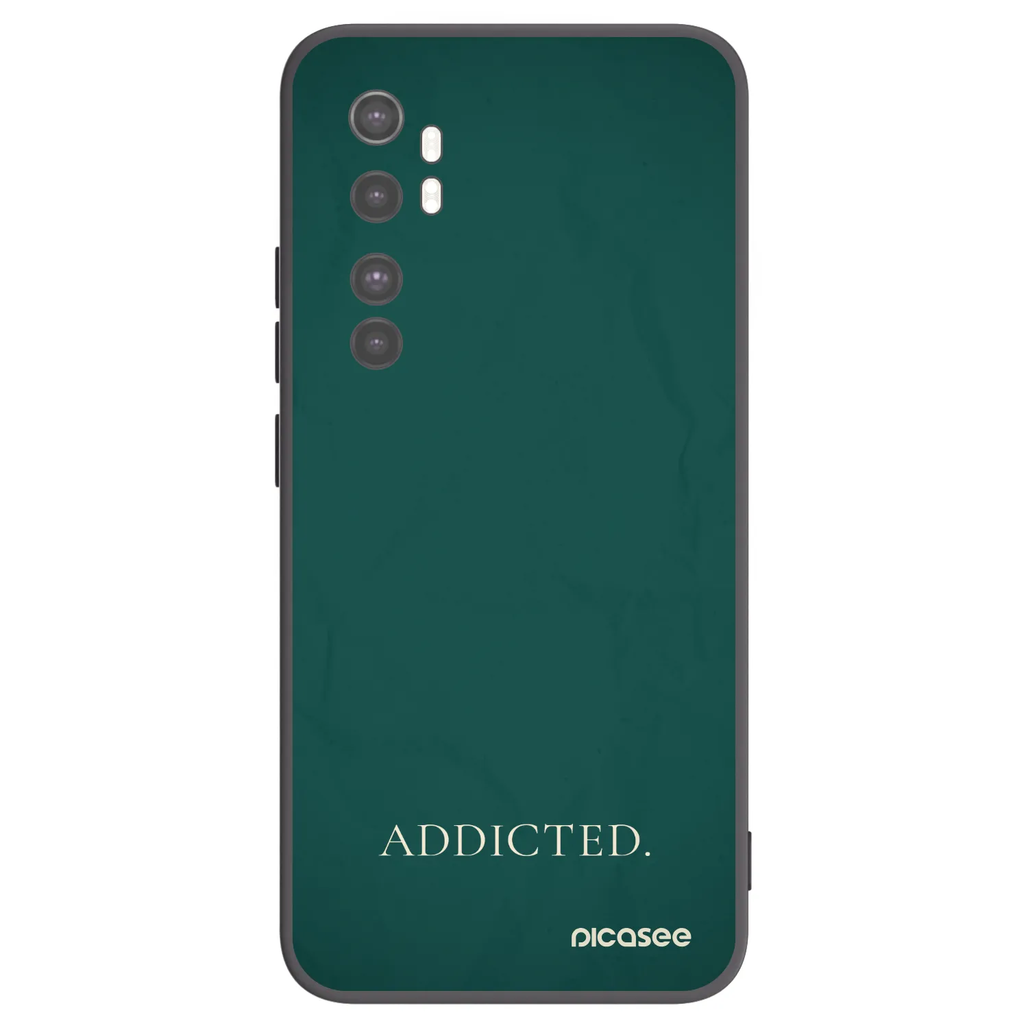 Picasee silikonski črni ovitek za Xiaomi Mi Note 10 Lite - Addicted
