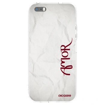 Picasee silikonski prozorni ovitek za Apple iPhone 5/5S/SE - Amor