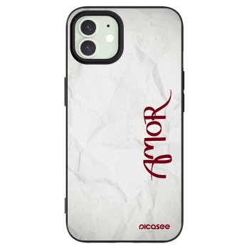 Picasee silikonski črni ovitek za Apple iPhone 12 - Amor