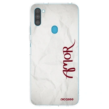 Picasee silikonski prozorni ovitek za Samsung Galaxy M11 - Amor