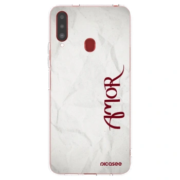 Picasee silikonski prozorni ovitek za Samsung Galaxy A20s - Amor