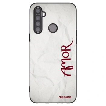 Picasee silikonski črni ovitek za Realme 6i - Amor