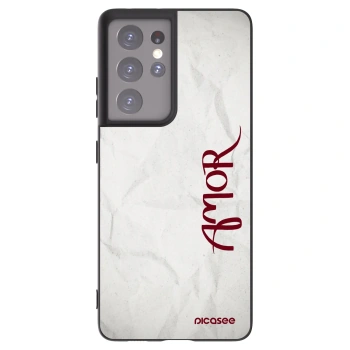 Picasee silikonski črni ovitek za Samsung Galaxy S21 Ultra 5G G998B - Amor
