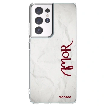 Picasee silikonski prozorni ovitek za Samsung Galaxy S21 Ultra 5G G998B - Amor