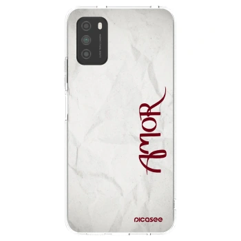 Picasee silikonski prozorni ovitek za Xiaomi Poco M3 - Amor