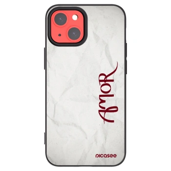 Picasee silikonski črni ovitek za Apple iPhone 13 mini - Amor