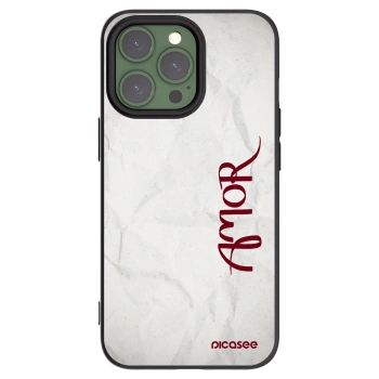 Picasee silikonski črni ovitek za Apple iPhone 13 Pro - Amor