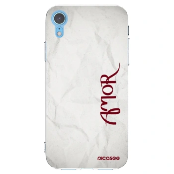 Picasee silikonski prozorni ovitek za Apple iPhone XR - Amor