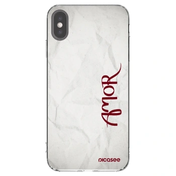 Picasee silikonski prozorni ovitek za Apple iPhone XS Max - Amor