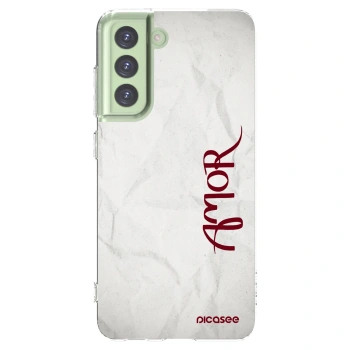 Picasee silikonski prozorni ovitek za Samsung Galaxy S21 FE 5G - Amor
