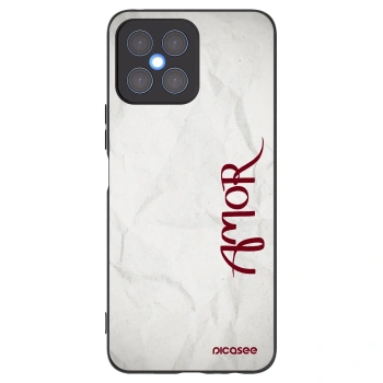 Picasee silikonski črni ovitek za Honor X8 4G - Amor