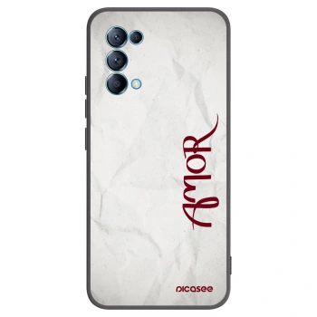 Picasee silikonski črni ovitek za OPPO A16s - Amor