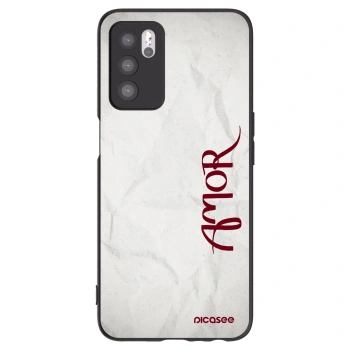 Picasee silikonski črni ovitek za OPPO A16 - Amor